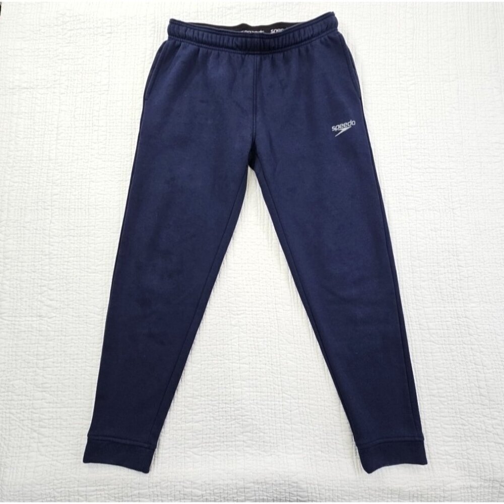 Speedo Joggers Men's Small Navy Blue Drawstring Pockets Elastic Waist 7720131